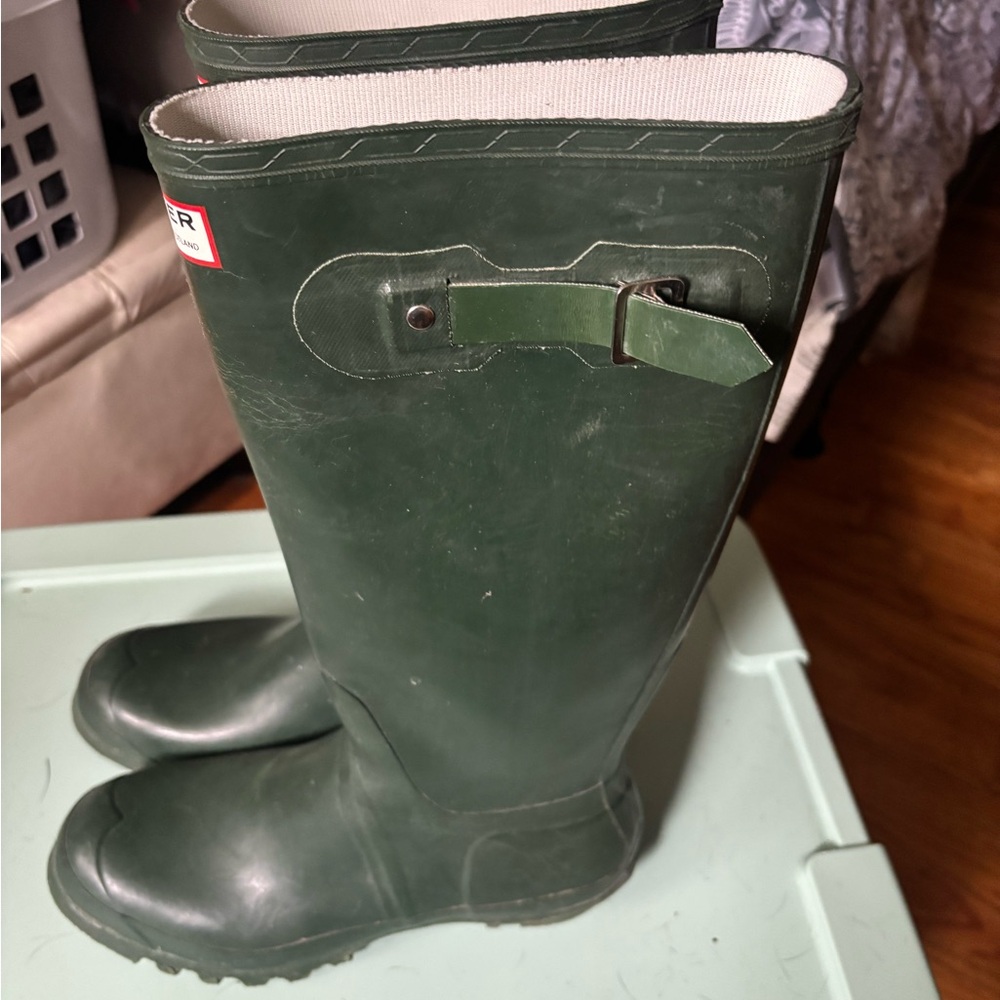 Green Tall Rain Boots